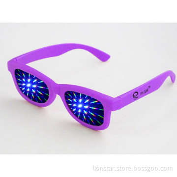 Wholesale plastic diffraction glasses fireworks glasses